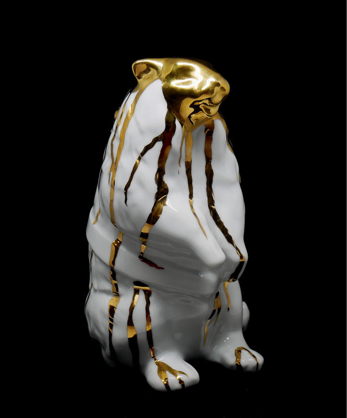 K.olin Tribu Sculpture Marmot Gold Porcelain Edition By SWEETLOVE