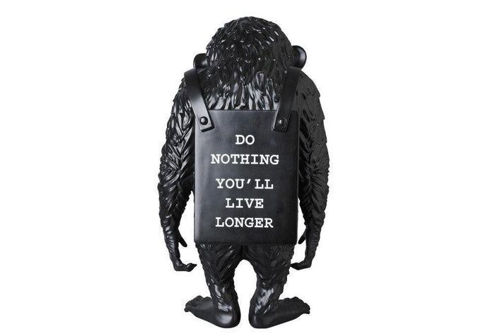 K.olin Tribu Sculpture Monkey Sign Black Reverse By BANKSY
