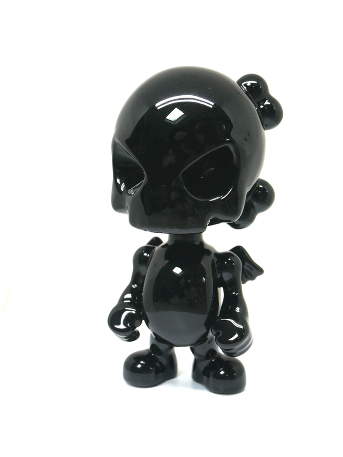 K.olin Tribu Sculpture SkullHead Black Porcelain By Huck Gee