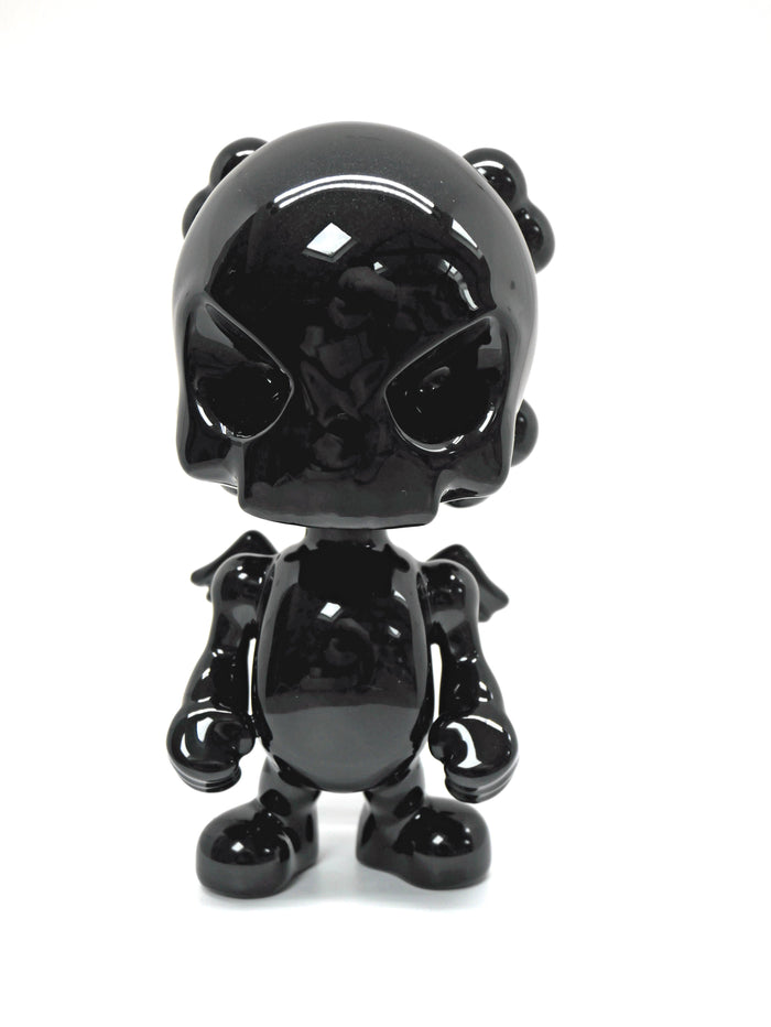 k.olin tribu Sculpture SkullHead Black Porcelain by Huck Gee