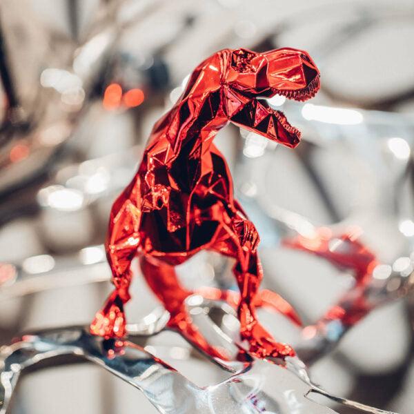 K.olin Tribu Sculpture T REX Spirit Red Edition By Richard Orlinski