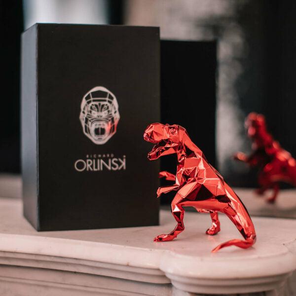 K.olin Tribu Sculpture T REX Spirit Red Edition By Richard Orlinski