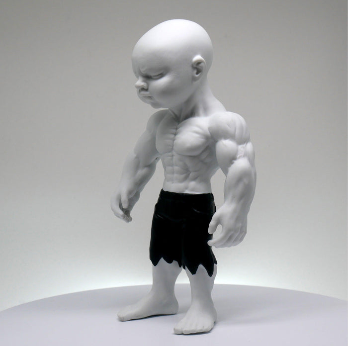K.olin Tribu Sculpture Temper Tot Black Porcelain By Ron English