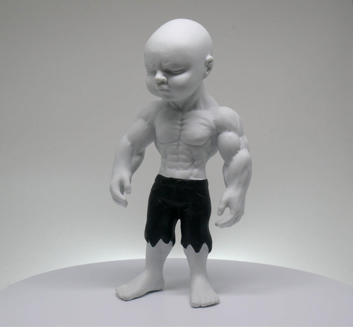 k.olin tribu Sculpture Temper Tot Black Porcelain by Ron English