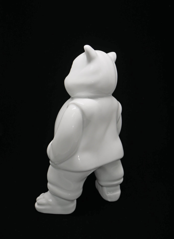 K.olin Tribu Sculpture UrbanCat Porcelain By Hiro Ando
