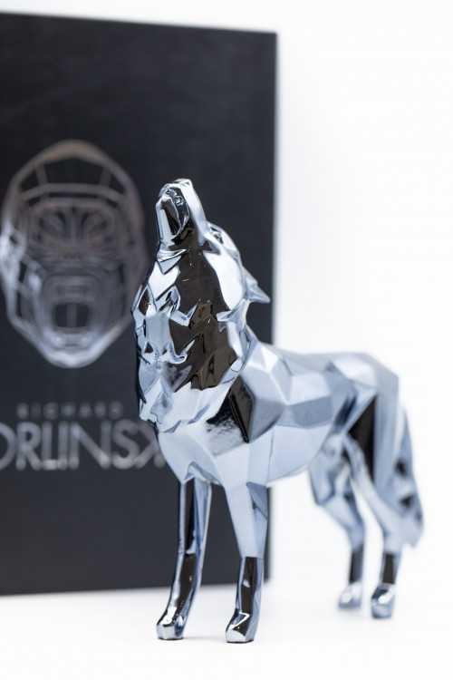 K.olin Tribu Sculpture WOLF Spirit Grey Edition By Richard Orlinski