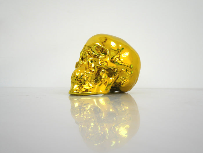k.olin tribu Skull Yellow Chrome Porcelain by NooN SIGNED