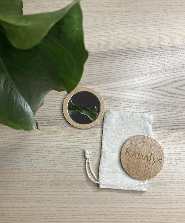 kadalys Miroir de poche en bambou
