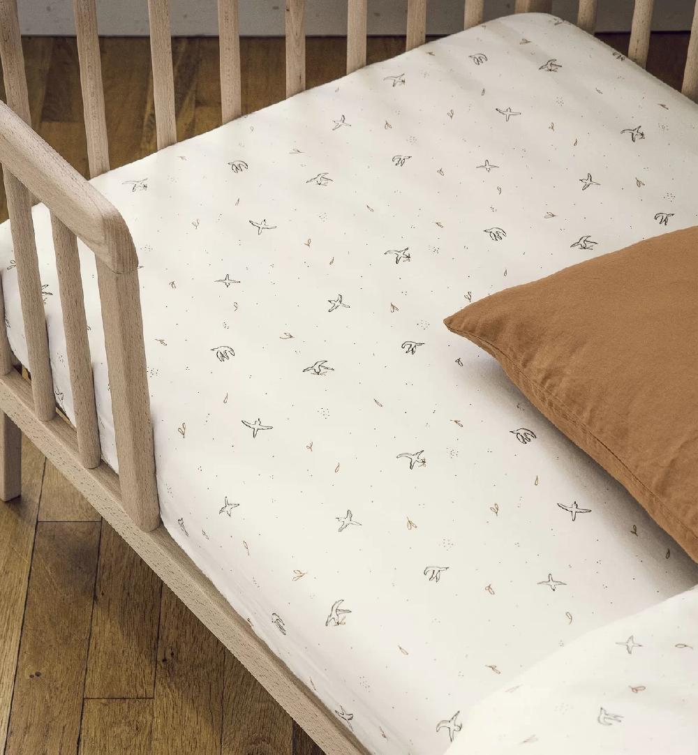kadolis Drap housse Coton Bio pour Lit bébé L'envolée