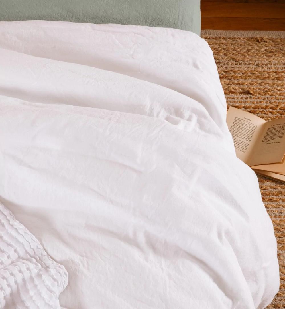 Kadolis Housse De Couette Adulte Satin De Coton Bio Lavé