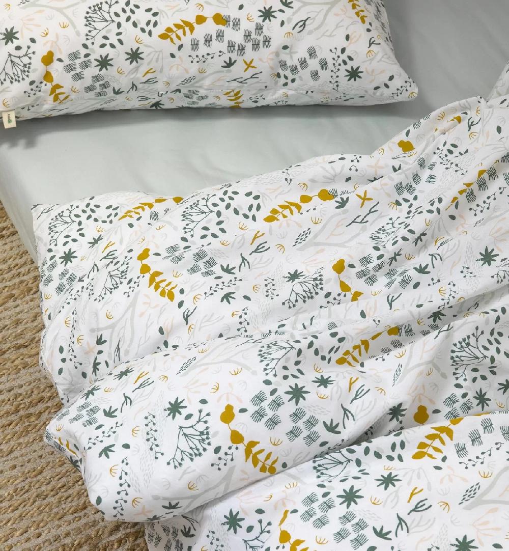 kadolis Housse de couette en Coton Bio pour lit 1 personne Yukari Douceur
