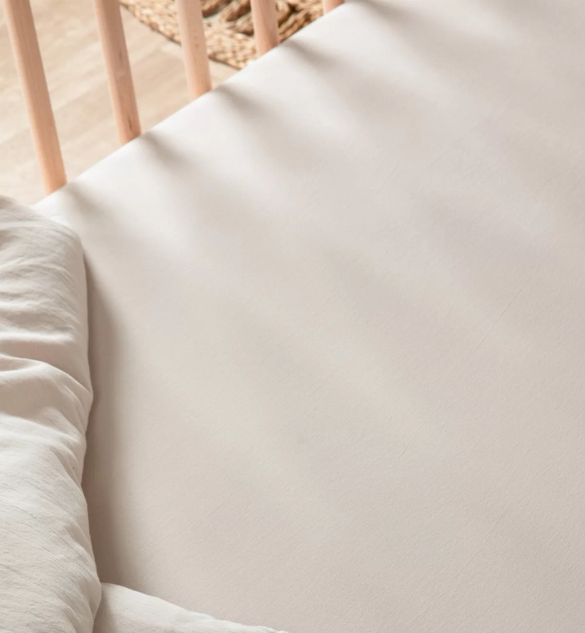 kadolis Drap housse bébé Satin de Coton Bio lavé