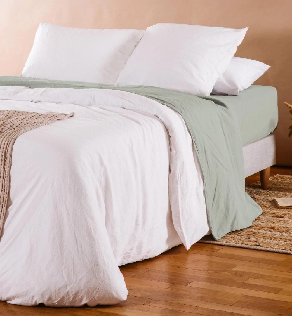 Kadolis Drap Housse Satin De Coton Bio Lavé Adulte