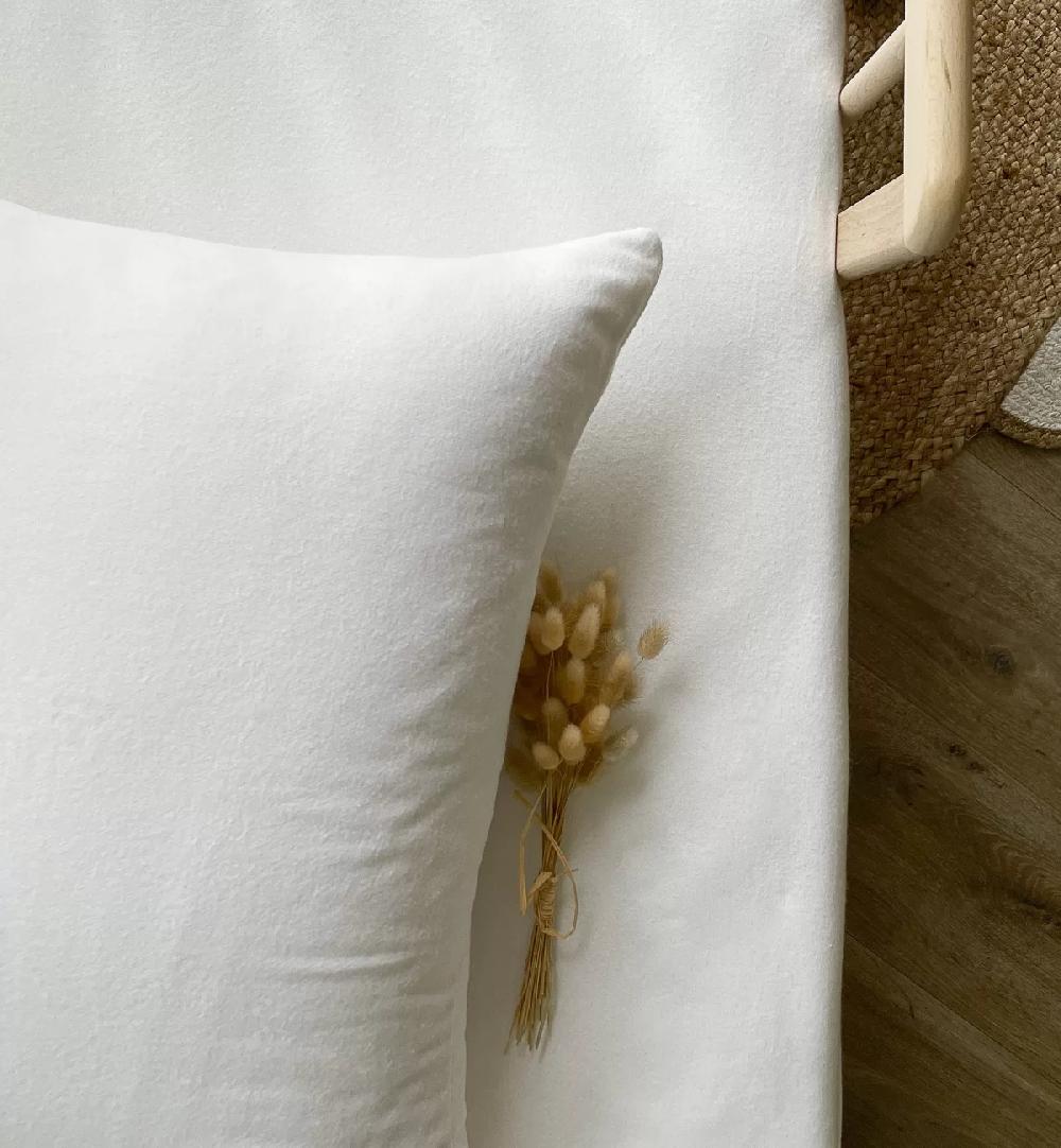 kadolis Protège oreiller en flanelle de coton bio