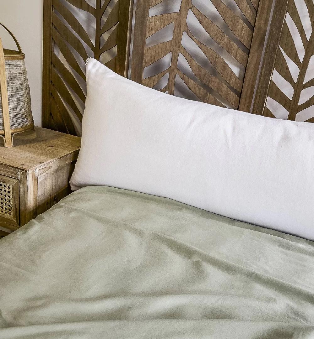 kadolis Protège traversin en flanelle de coton bio