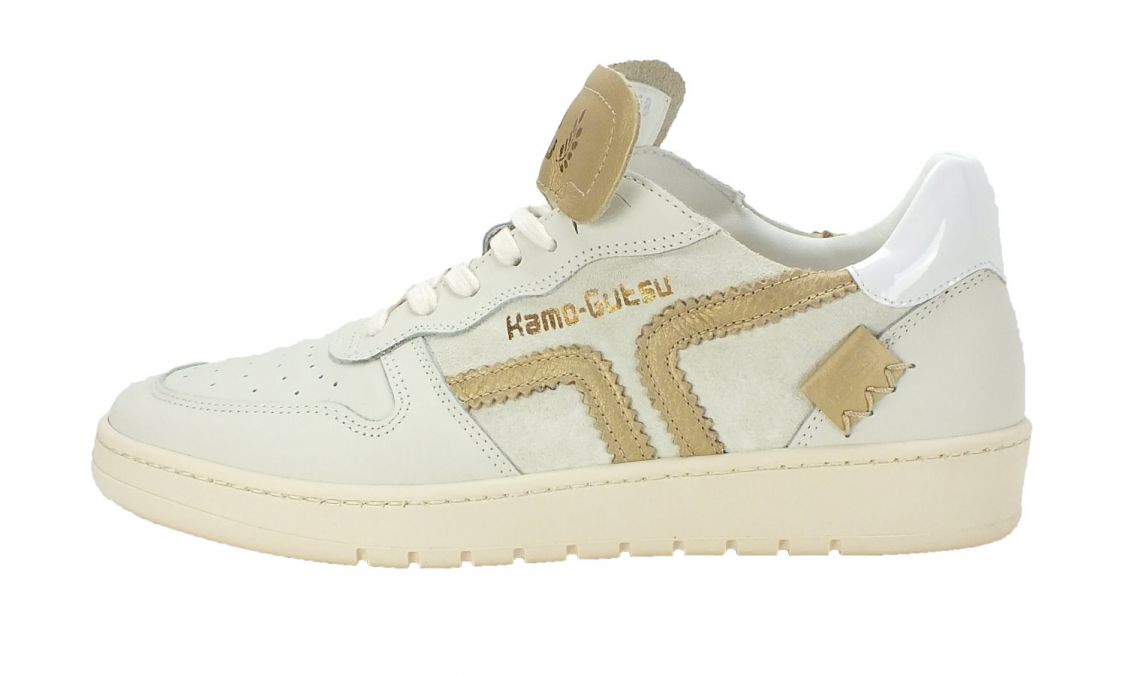 Kamo Gutsu Kamo-Gutsu Damen Sneaker Campa 010 Bianco Oro