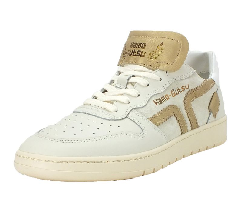 kamo gutsu Kamo-Gutsu Damen Sneaker Campa 010 Bianco Oro