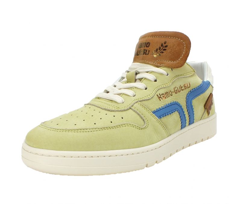 kamo gutsu Kamo-Gutsu Damen Sneaker Campa 010 wash lime reale