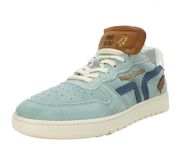 kamo gutsu Kamo-Gutsu Damen Sneaker Campa 010 wash menta jeans