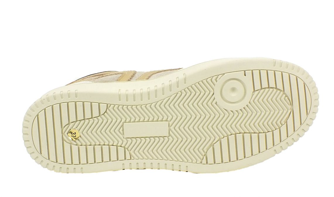 Kamo Gutsu Kamo-Gutsu Damen Sneaker Campa 112 Bianco Oro Brown