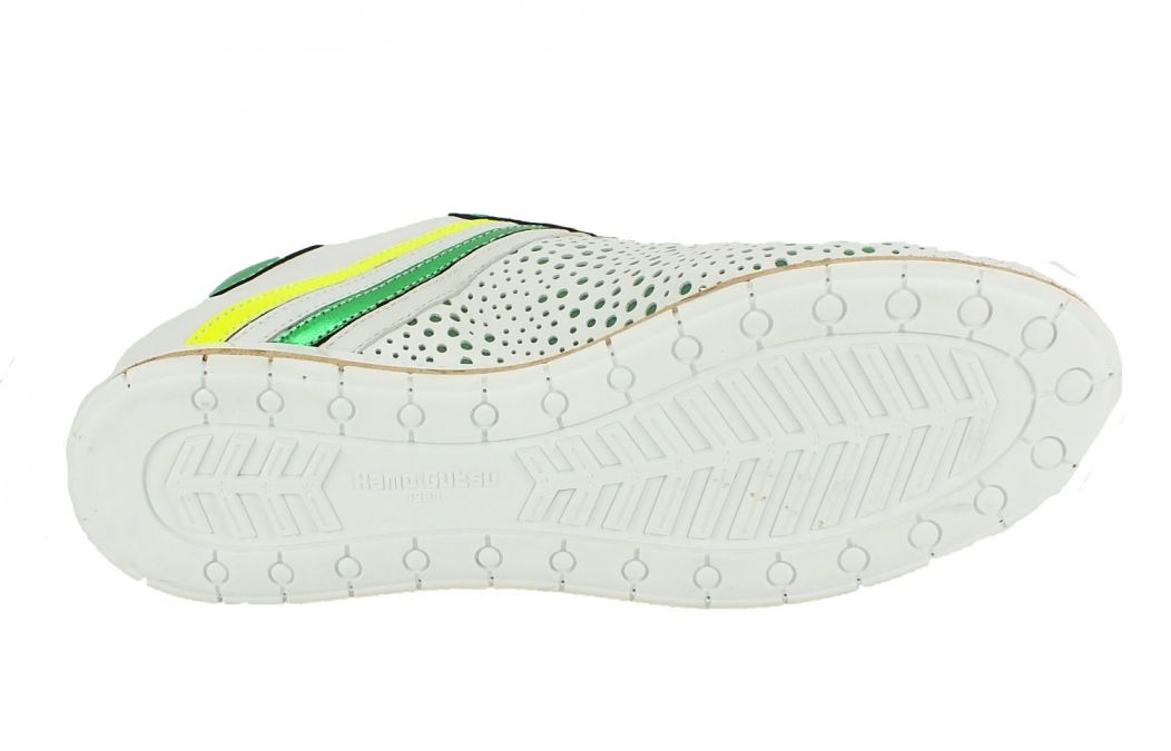 Kamo Gutsu Kamo-Gutsu Damen Sneaker Tifa 005 Bianco Verde Fluo