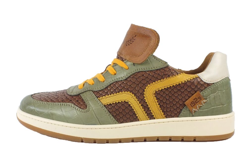 Kamo Gutsu Kamo-Gutsu Herren Sneaker Campo 048 Jade Dark Brown