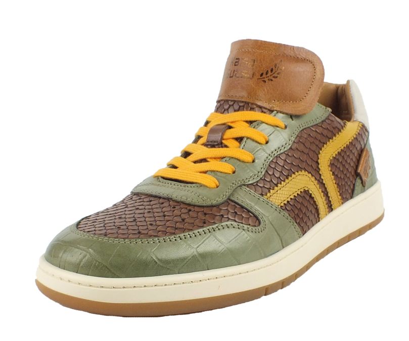 kamo gutsu Kamo-Gutsu Herren Sneaker Campo 048 Jade Dark Brown