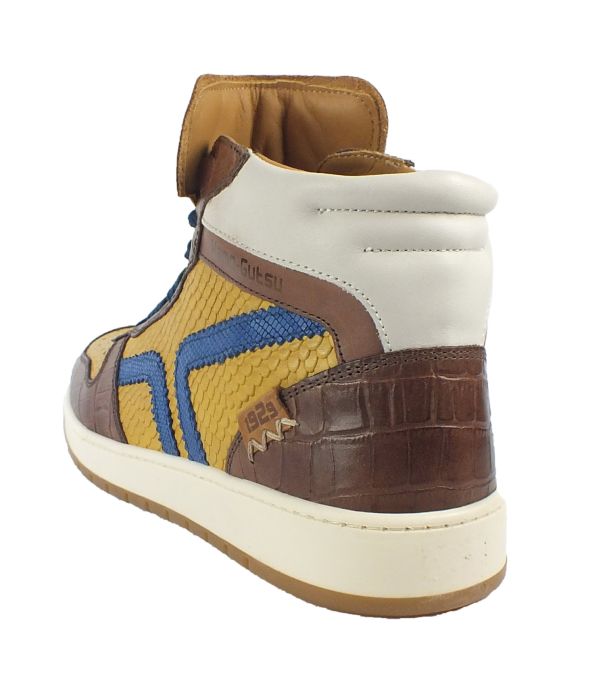 Kamo Gutsu Kamo-Gutsu Herren Sneaker Campo 148 Brown Mustard