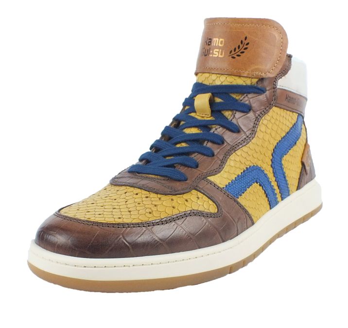 kamo gutsu Kamo-Gutsu Herren Sneaker Campo 148 Brown Mustard