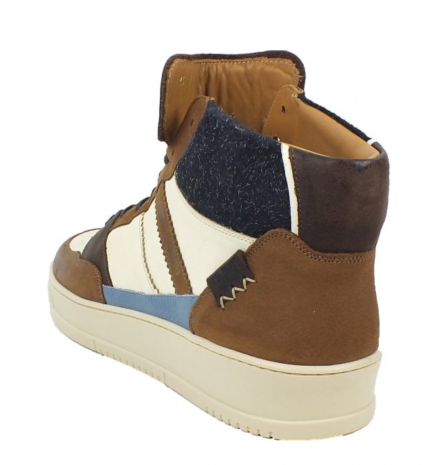 Kamo Gutsu Kamo-Gutsu Herren Sneaker Campo 154 Caramel Bianco Combi