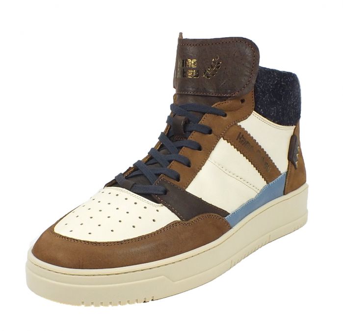kamo gutsu Kamo-Gutsu Herren Sneaker Campo 154 Caramel Bianco Combi