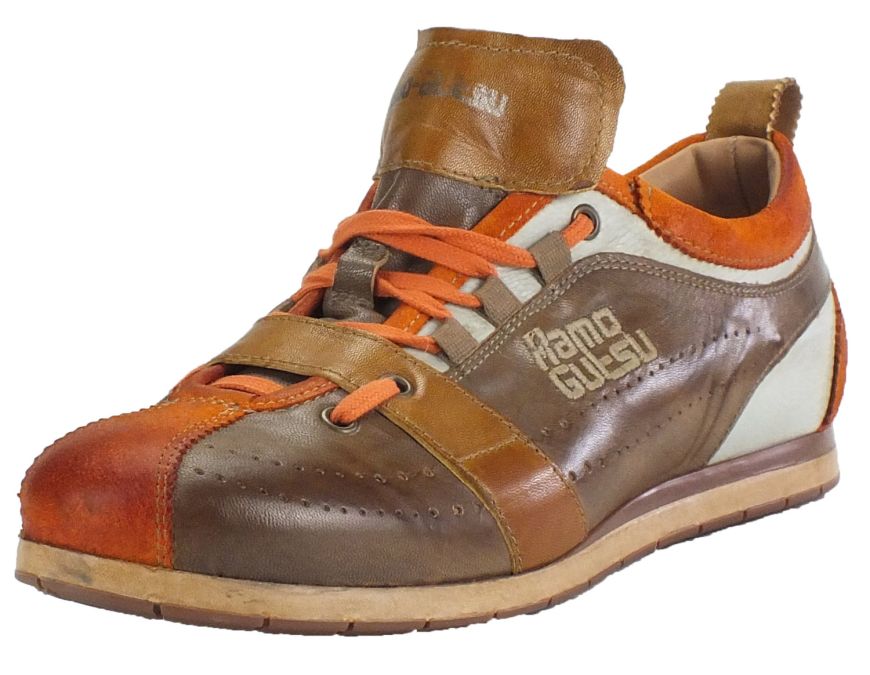 kamo gutsu Kamo-Gutsu Herren Sneaker Tifo 017 Arancio Taupe