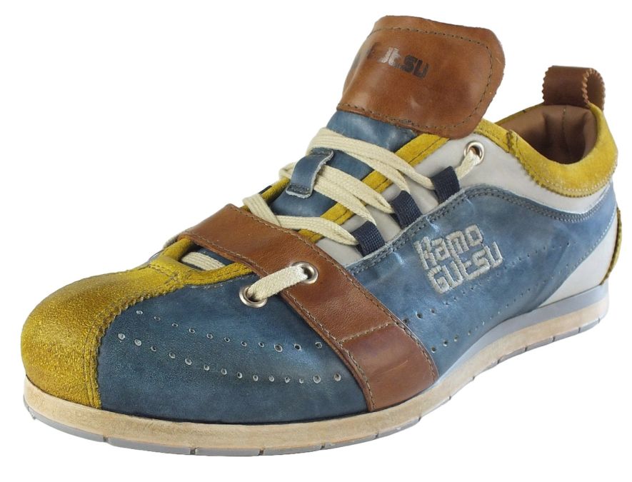 kamo gutsu Kamo-Gutsu Herren Sneaker Tifo 017 Giallo Navy