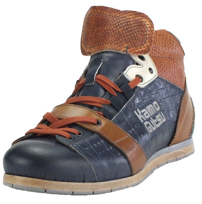 kamo gutsu Kamo-Gutsu Herren Sneaker Tifo 108 Navy Pitone Orleans