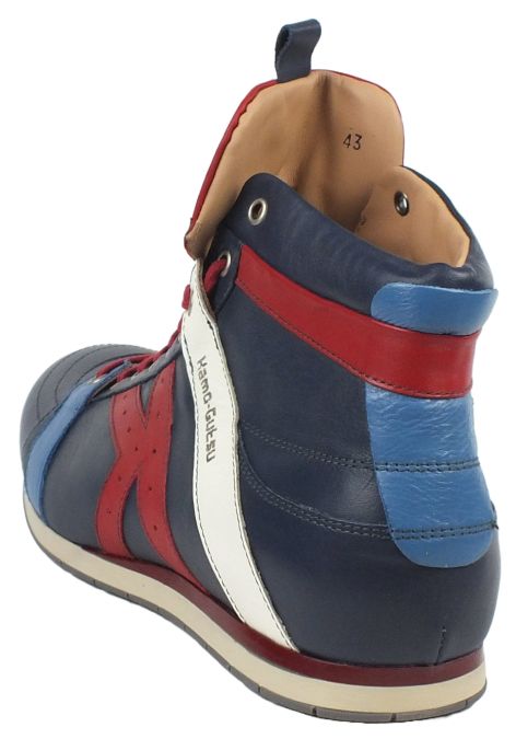 kamo Gutsu Kamo-Gutsu Herren Sneaker Tifo 142 Denim Papavero