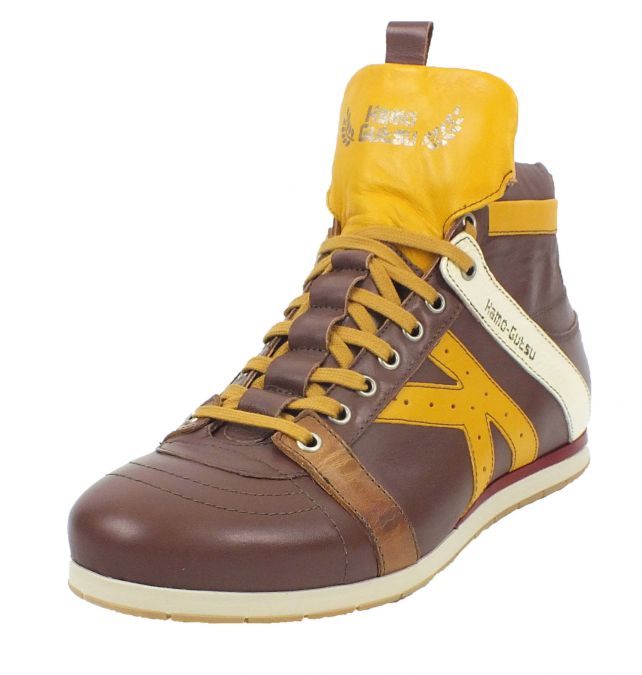 kamo gutsu Kamo-Gutsu Herren Sneaker Tifo 142 Marrone Girasole
