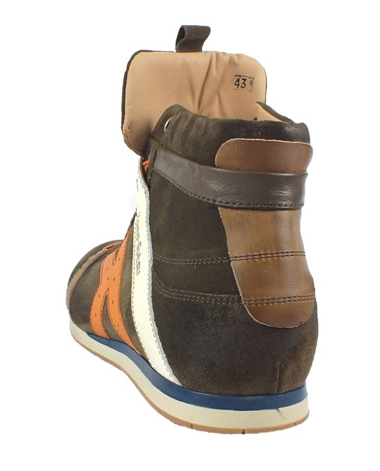 Kamo Gutsu Kamo-Gutsu Herren Sneaker Tifo 142 Taupe Oil Arancio