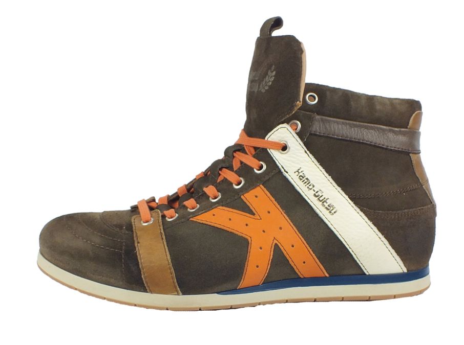 Kamo Gutsu Kamo-Gutsu Herren Sneaker Tifo 142 Taupe Oil Arancio