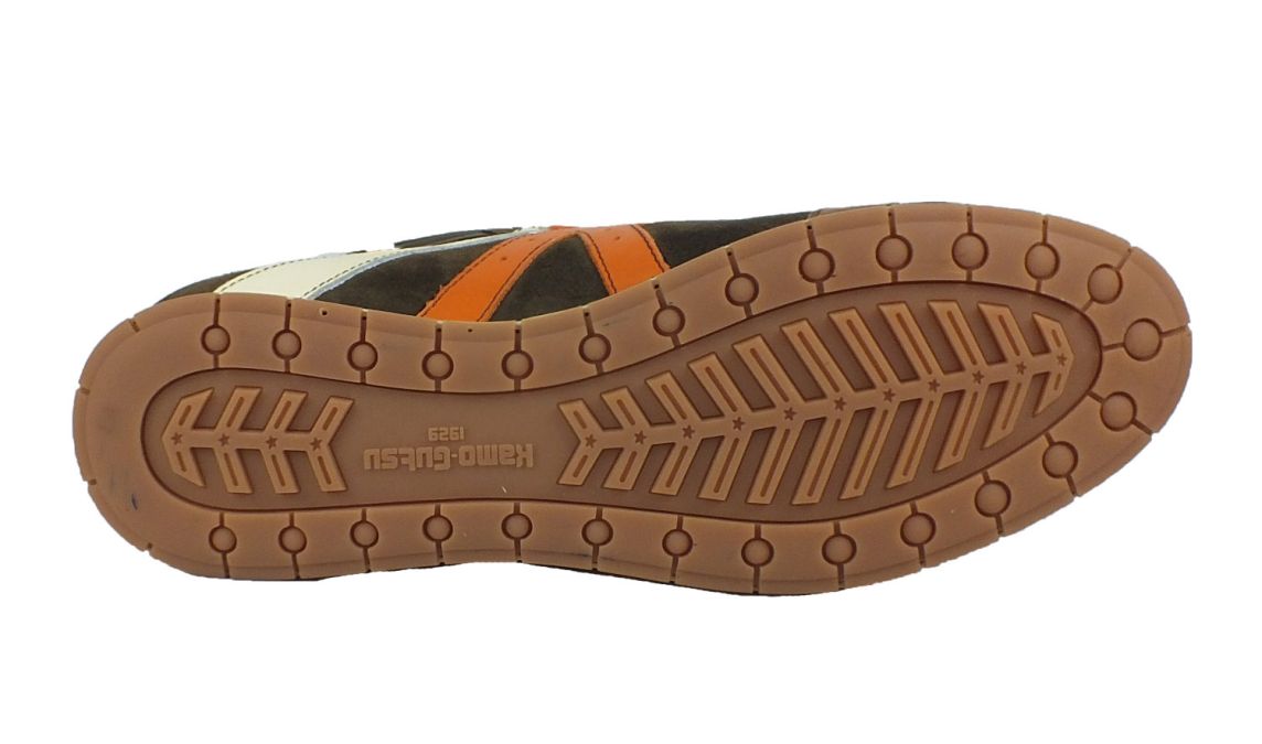 Kamo Gutsu Kamo-Gutsu Herren Sneaker Tifo 142 Taupe Oil Arancio