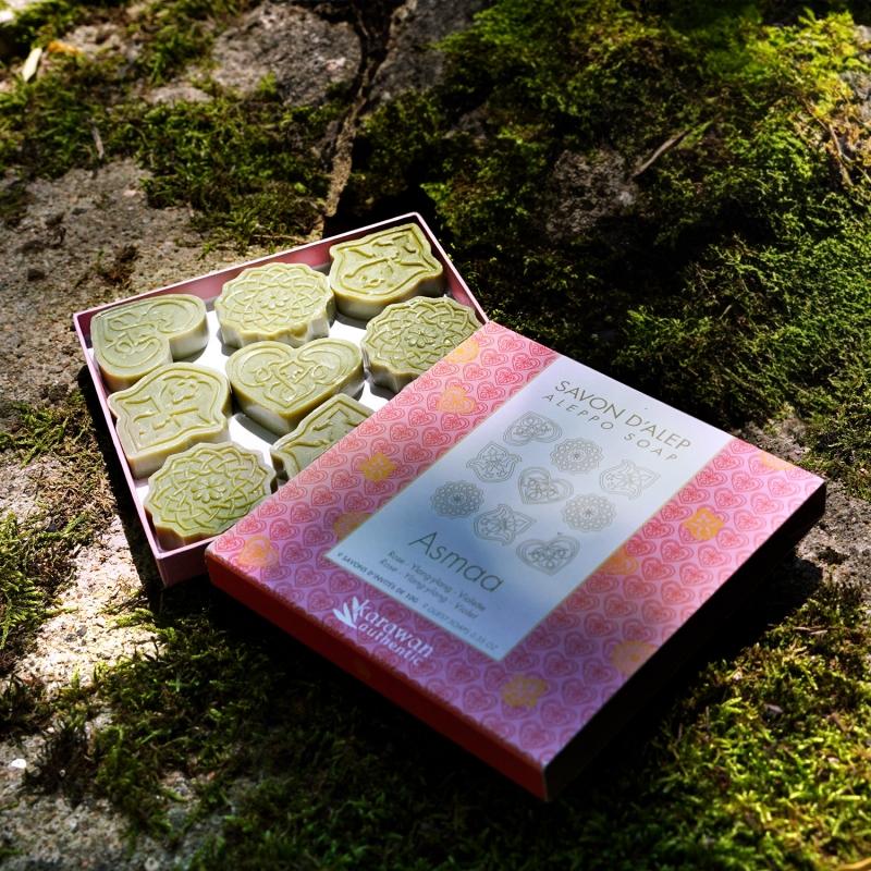 karawan authentic 9 savons d'Alep d'invités parfumés Asmaa