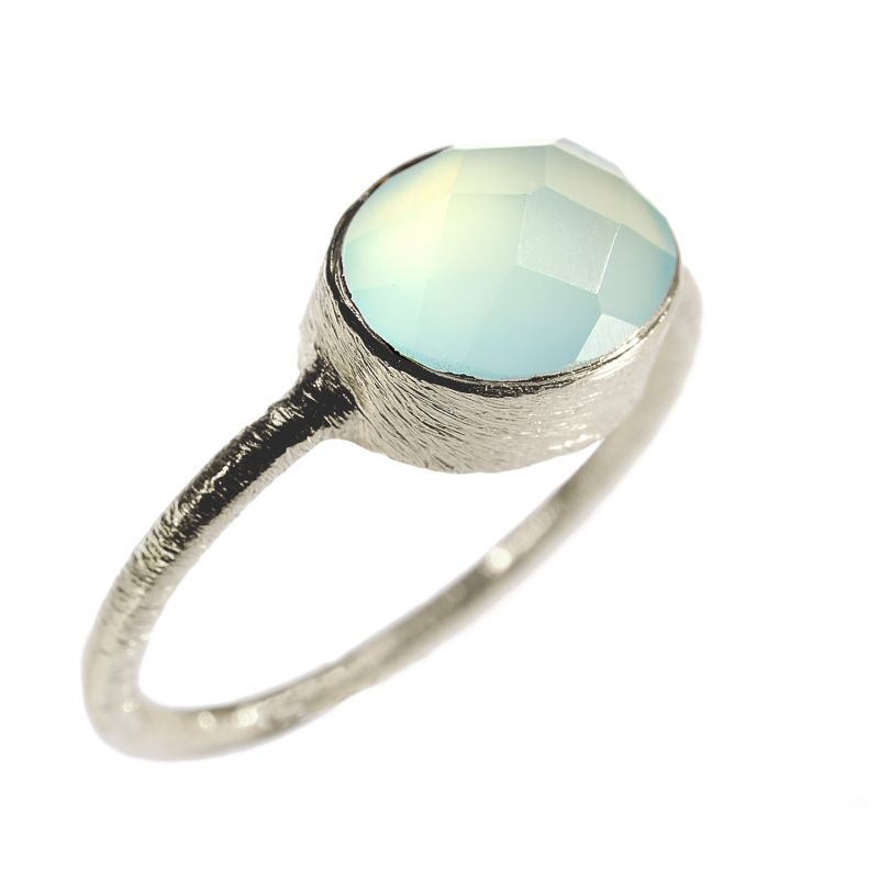 karawan authentic Bague "Drop" Argent 925 Aqua Chalcy