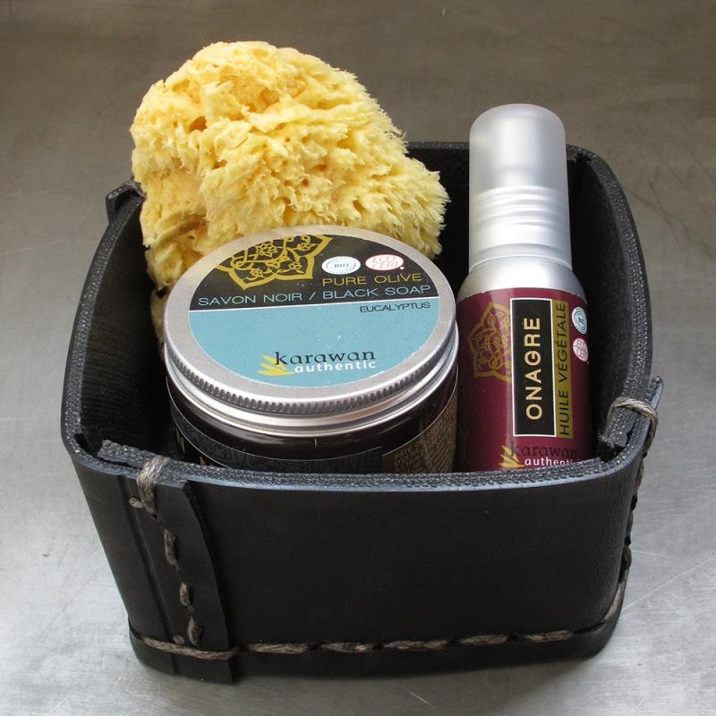 karawan authentic Boite carré en pneu recyclé - petit modèle