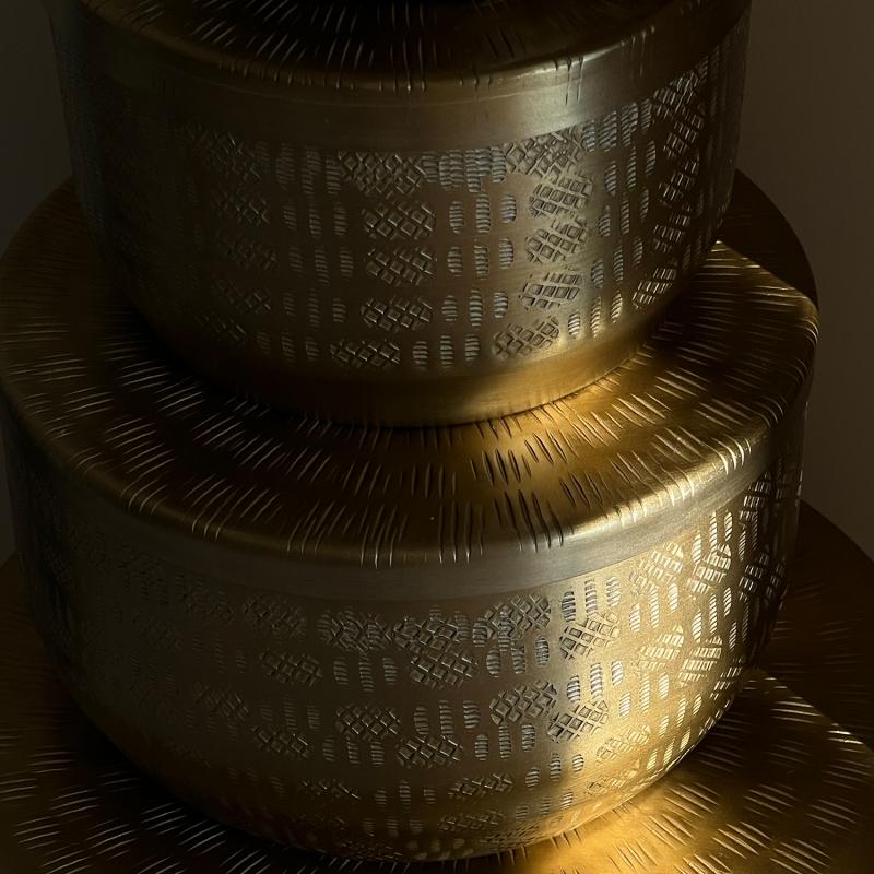 Karawan Authentic Boites En Alu Recyclé Gravées Coloris Doré Mat