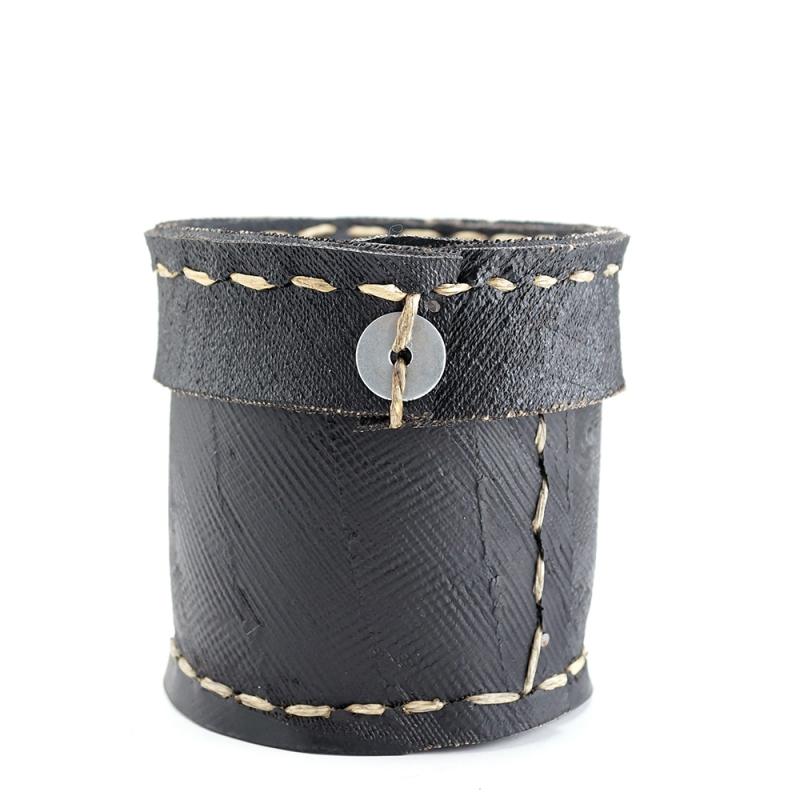 karawan authentic Boîtes rondes en pneu recyclé - petit modèle
