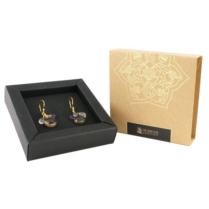 Karawan Authentic Boucles D'oreilles "Grapes" Onyx Vert