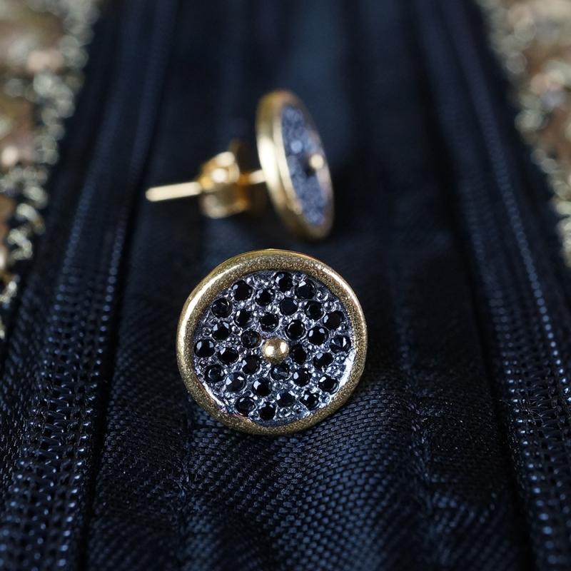 karawan authentic Boucles d'oreilles "Nuit des temps"