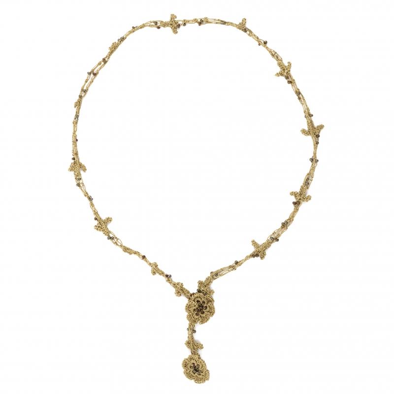 Karawan Authentic Bracelet Et Collier "Chainette" Vert Lichen