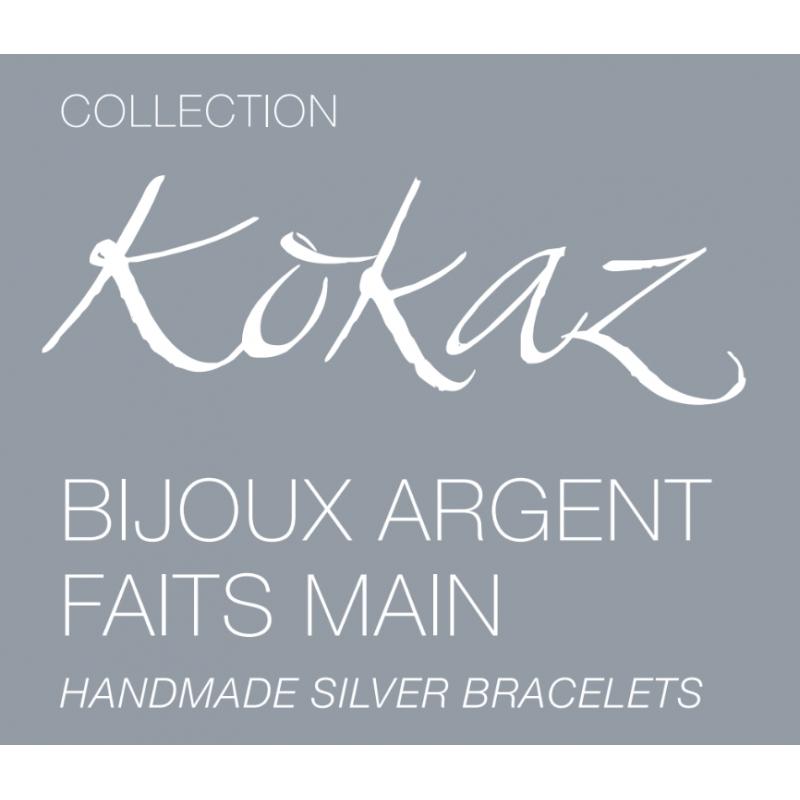 karawan authentic Bracelet infini - Argent et argent oxydé - fait main - homme&femme