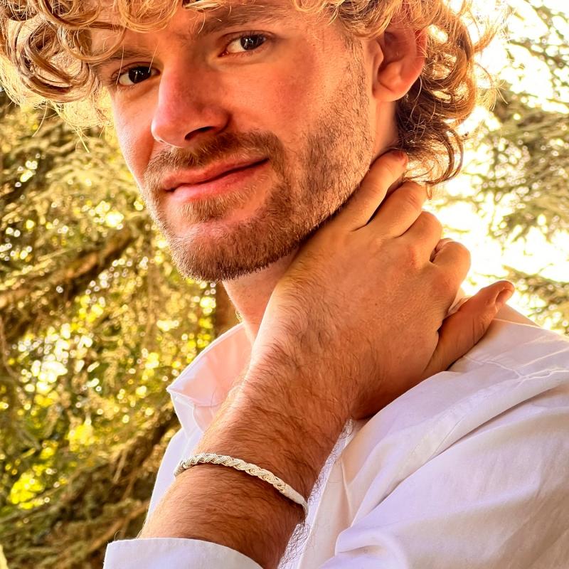 Karawan Authentic Bracelet Tresse - Argent - Fait Main - Homme&femme