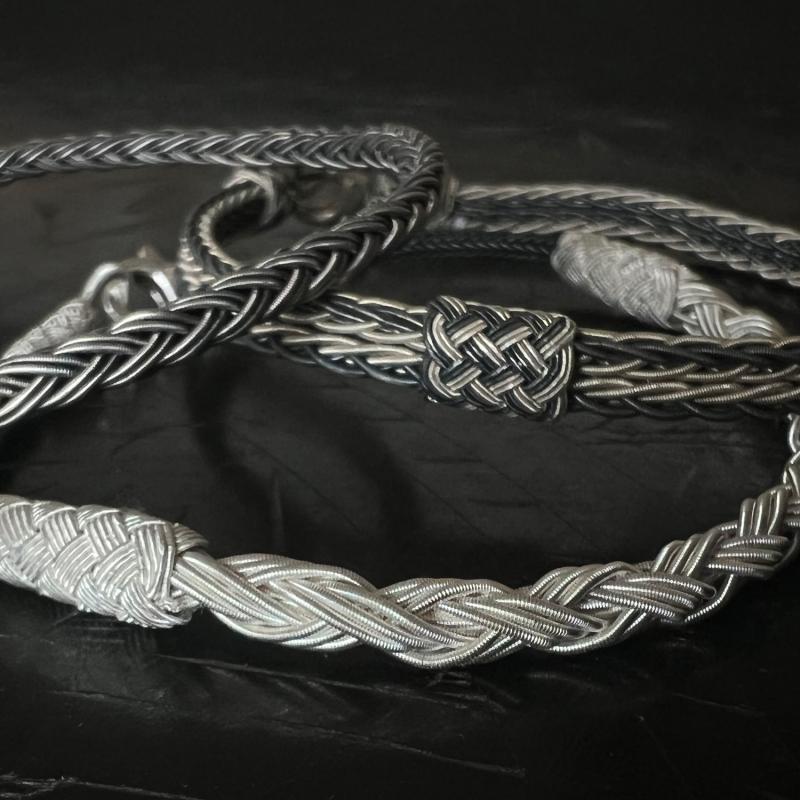 Karawan Authentic Bracelet Tresse - Argent - Fait Main - Homme&femme